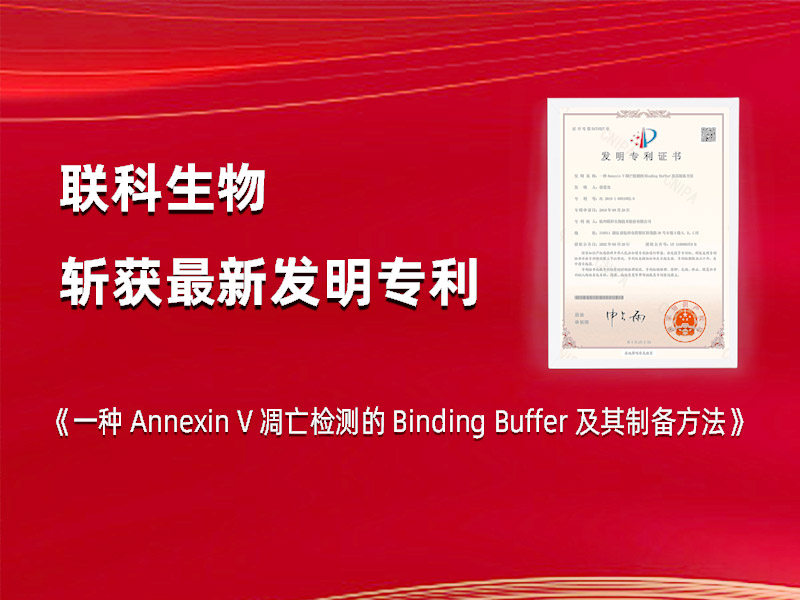 Read more about the article 喜报丨联科生物斩获发明专利《一种 Annexin V 凋亡检测的 Binding Buffer 及其制备方法》